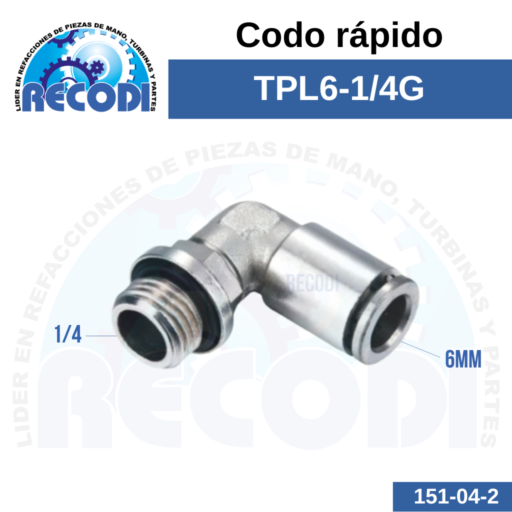 Codo rápido TPL6-1/4G