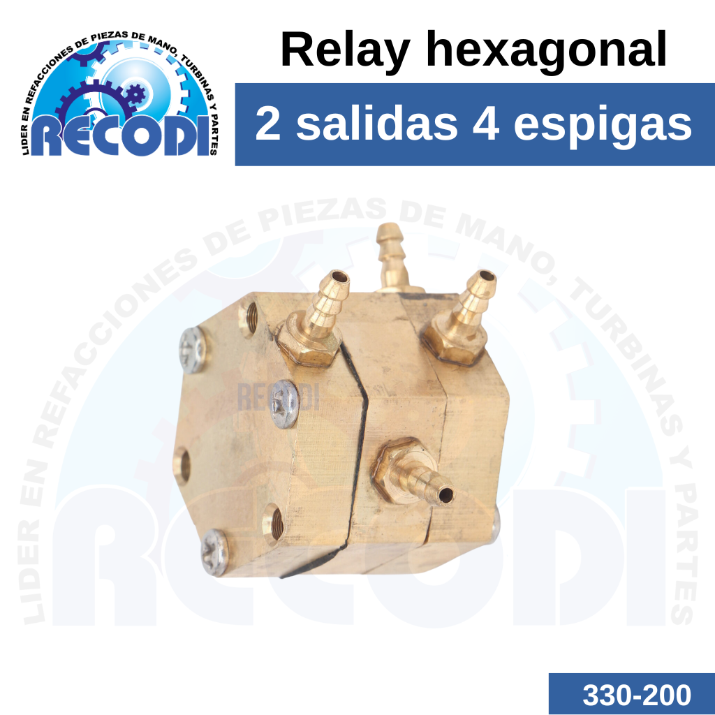 Relay hexagonal 4 espigas