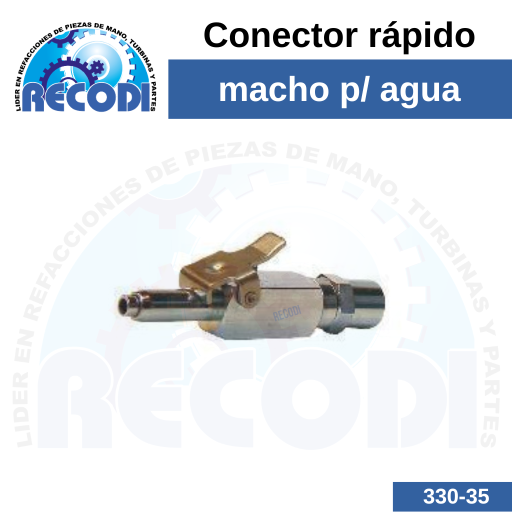 Conector macho p/ agua