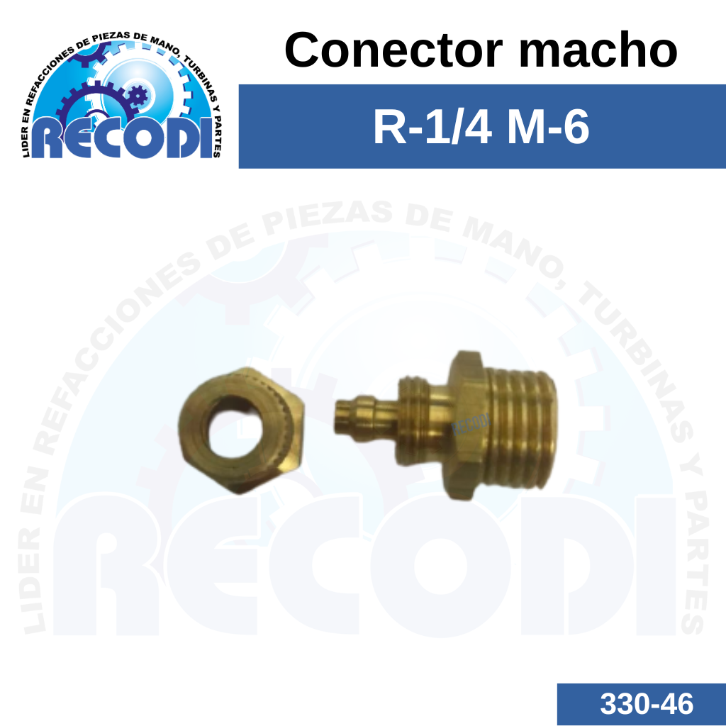 Conector recto 1/4*4mm