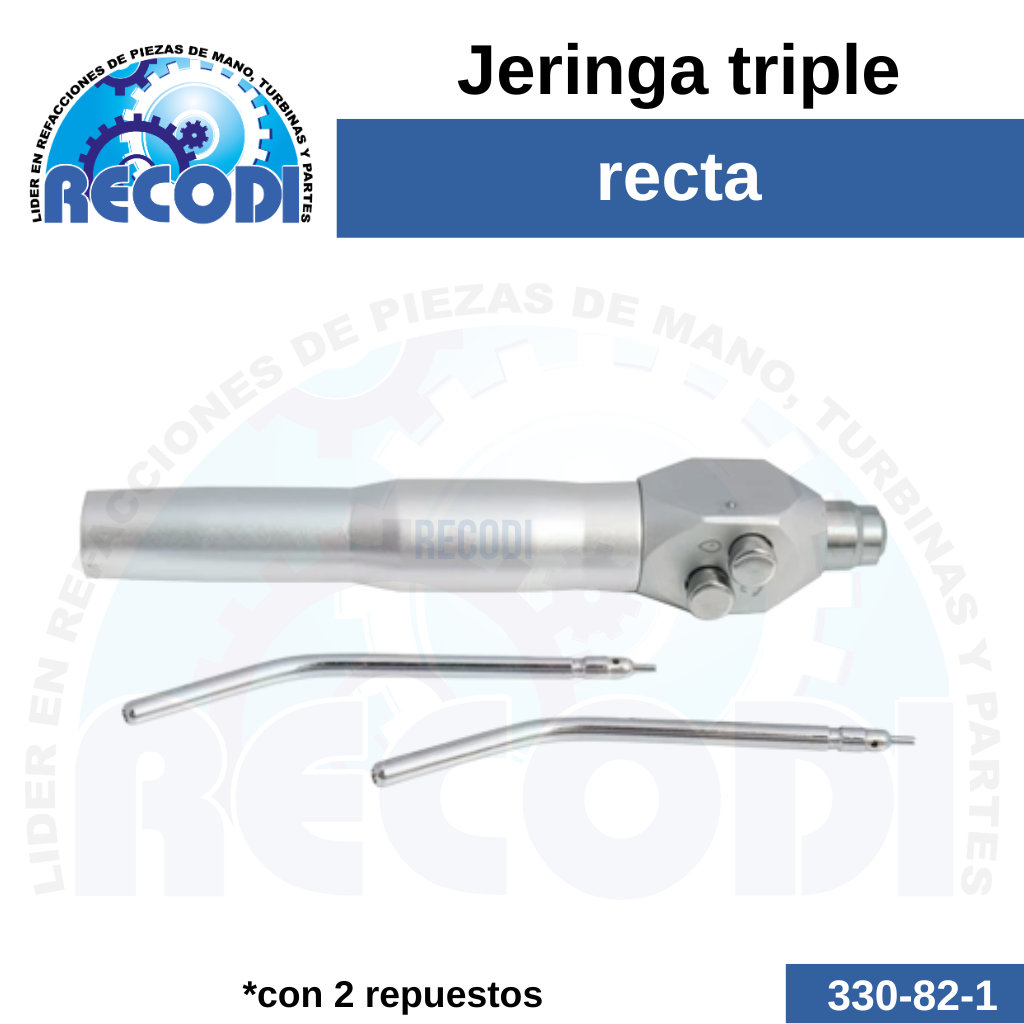 Jeringa triple recta