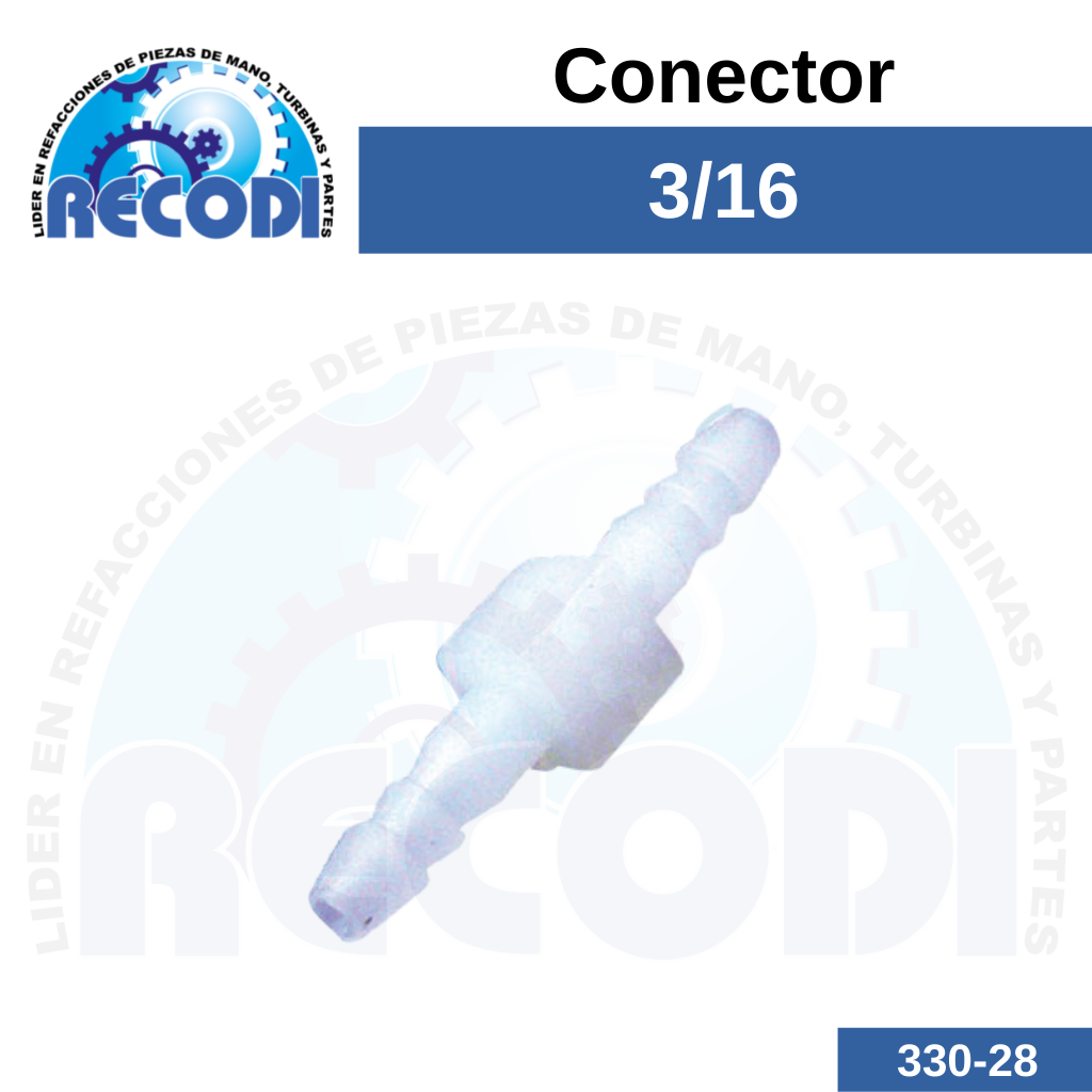 Conector plástico 3/16
