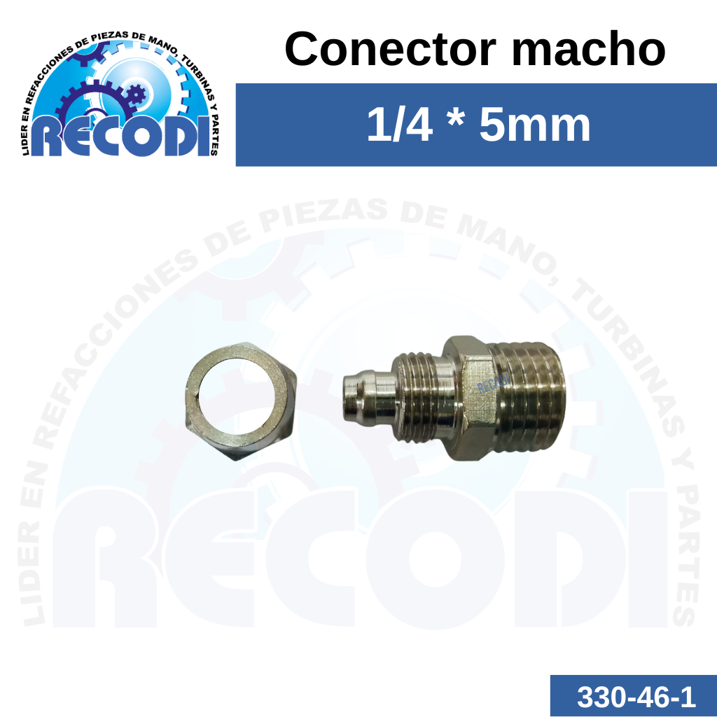 Conector recto 1/4*5mm