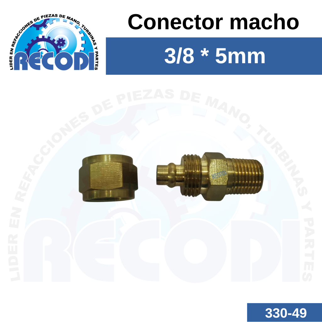 Conector recto 3/8*5mm