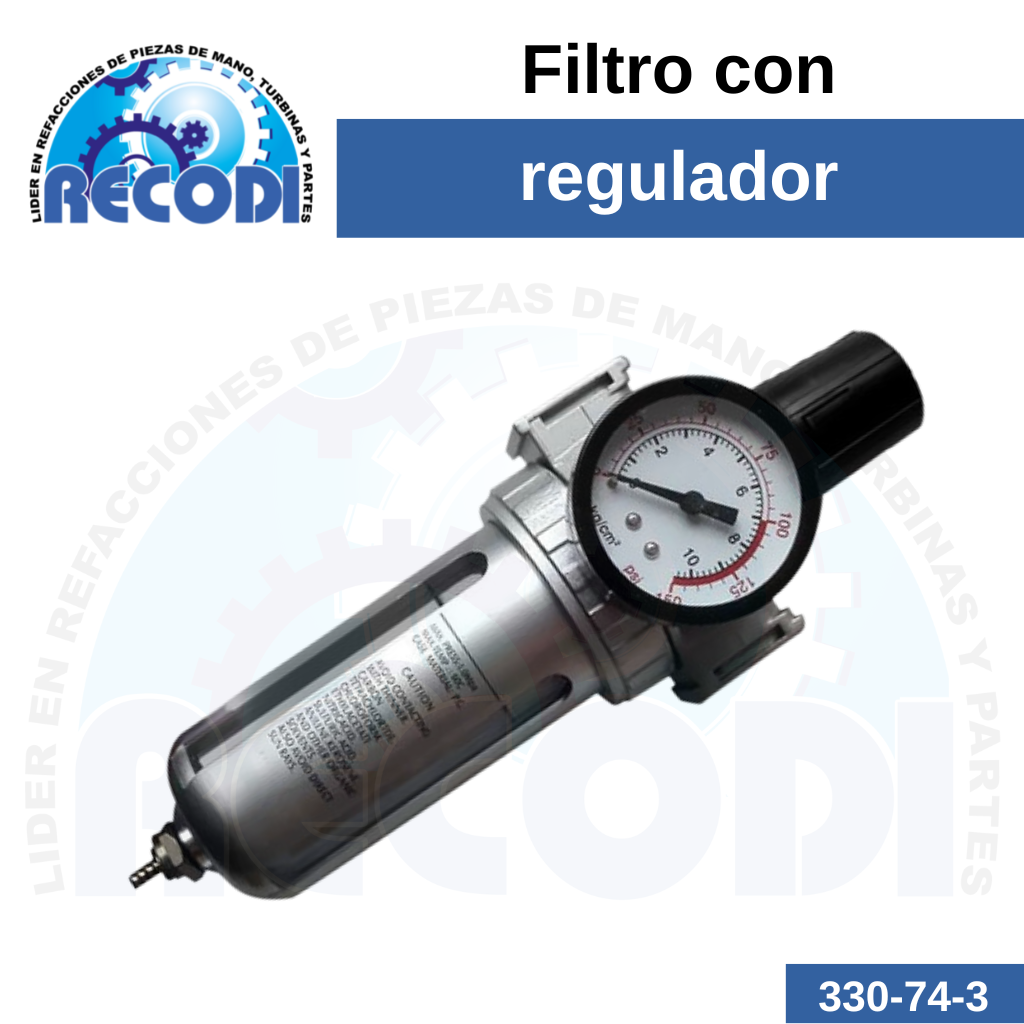 Filtro c/ regulador y manómetro