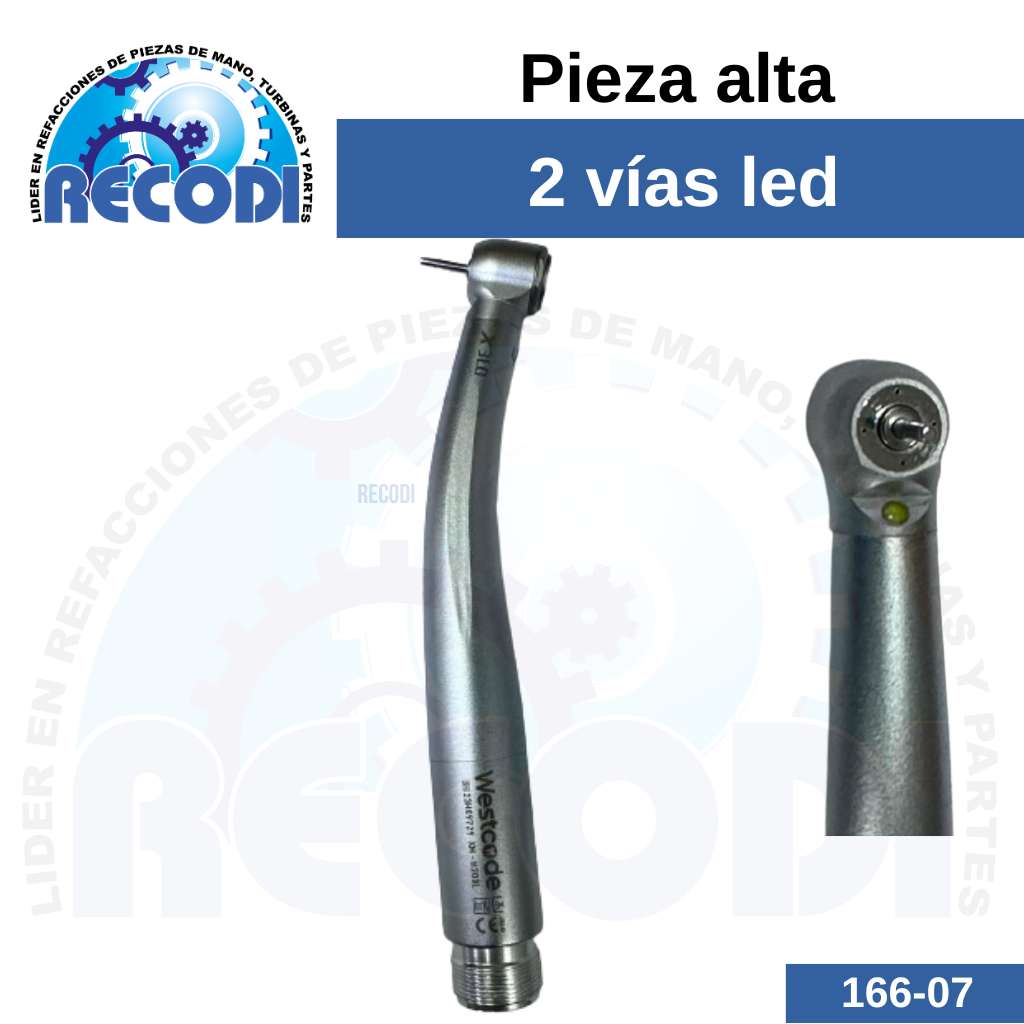 Pieza de alta 4 irrigadores y led