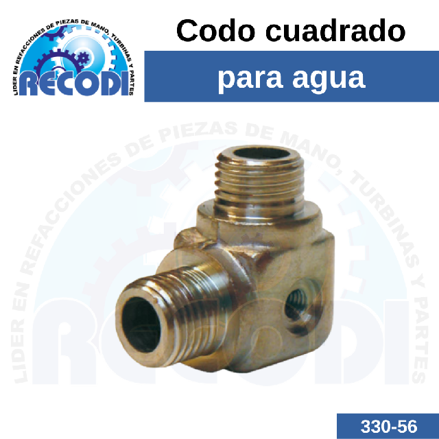 Codo cuadrado agua