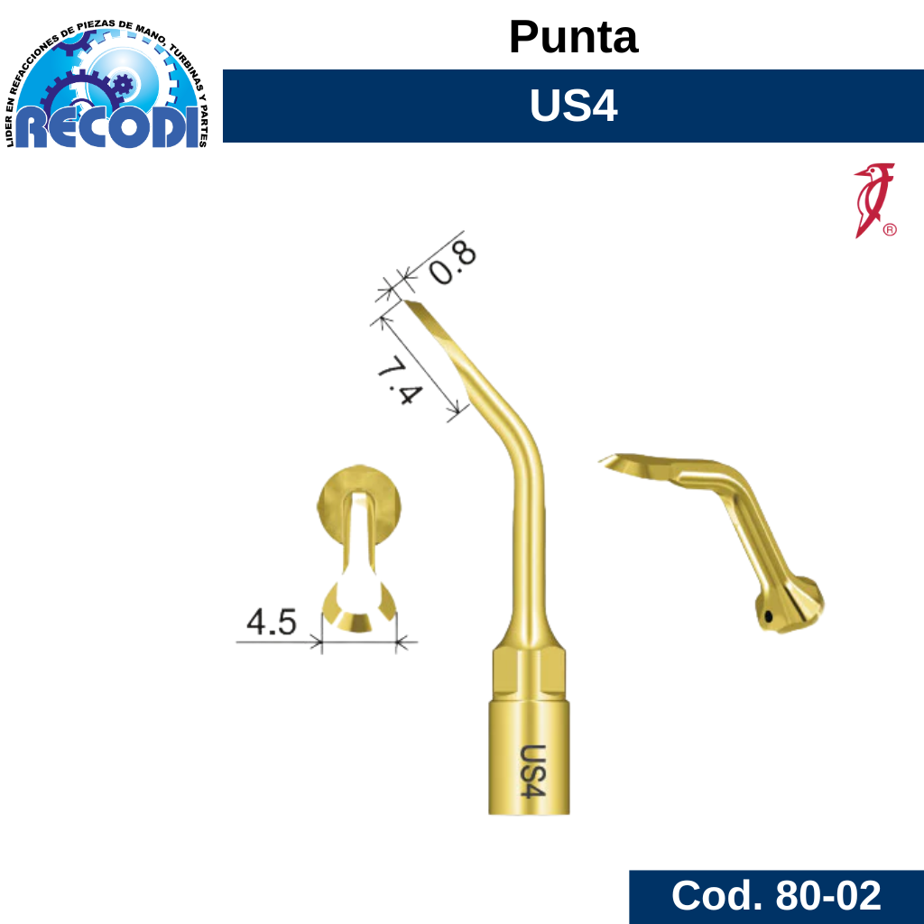 Punta escariador US4