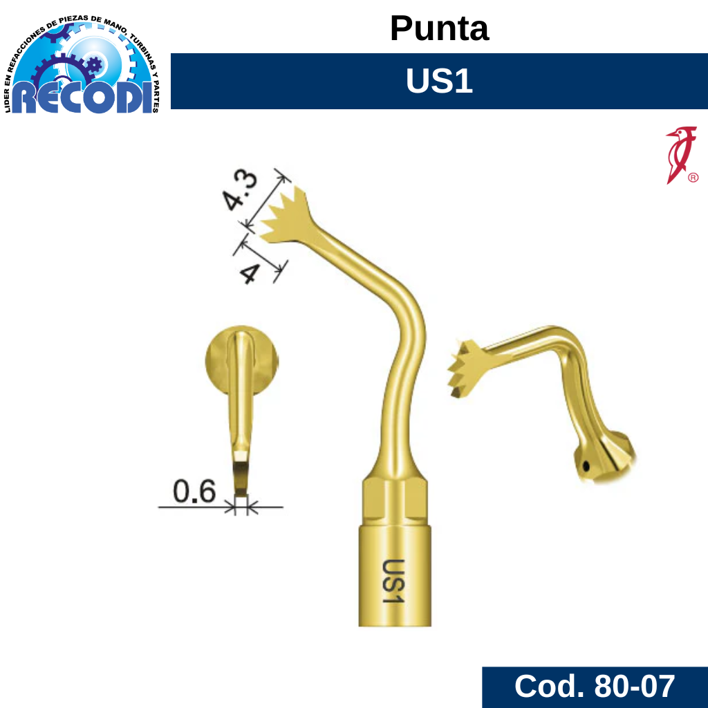 Punta piezoeléctrico US1