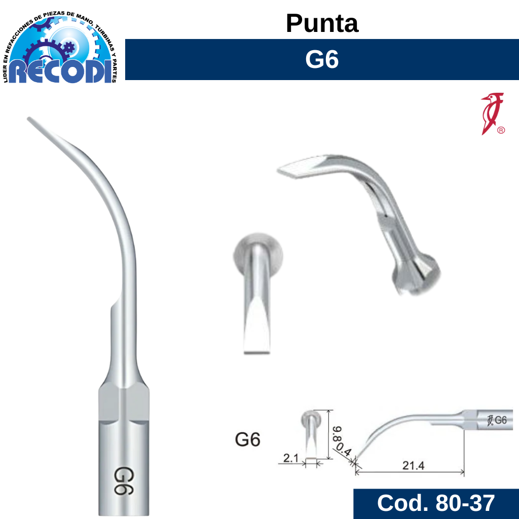 Punta escariador G6