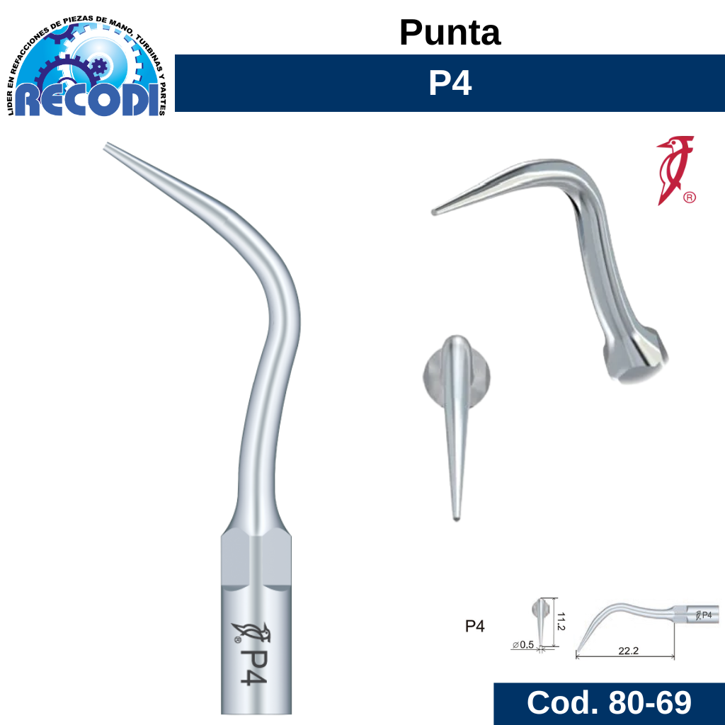 Punta escariador P4