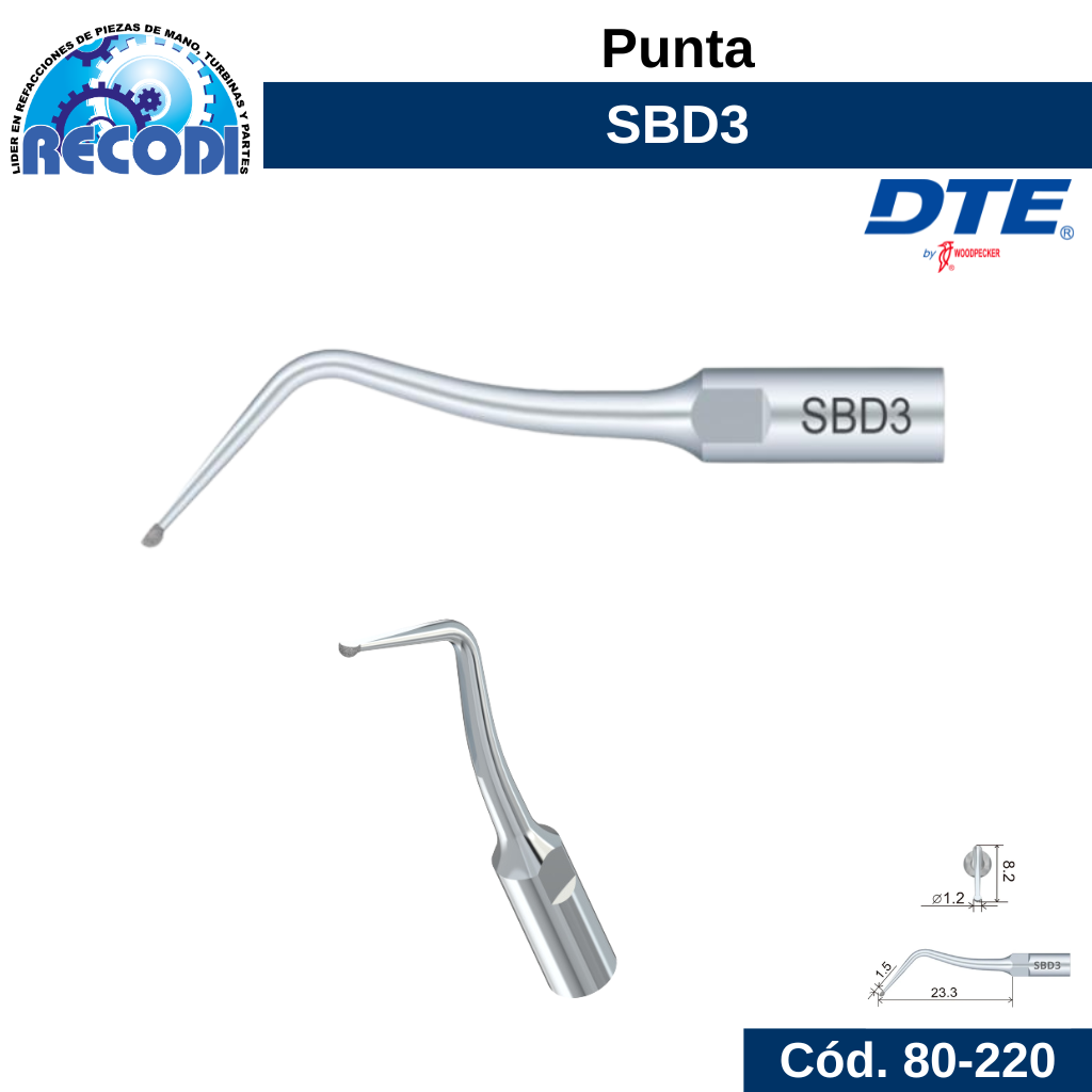 Punta escariador SBD3