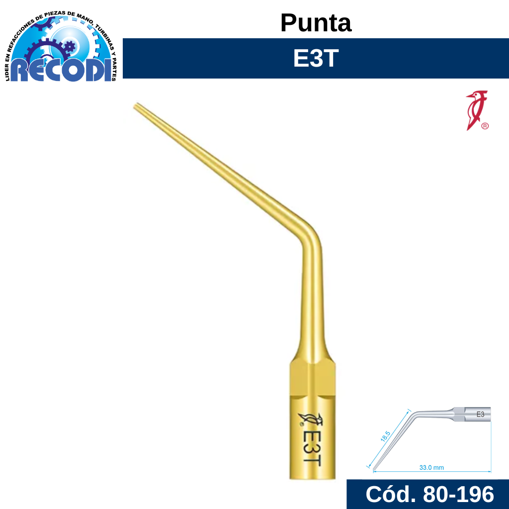 Punta escariador E3T