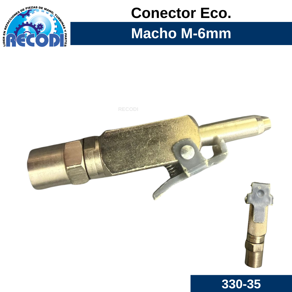 Conector macho p/ agua
