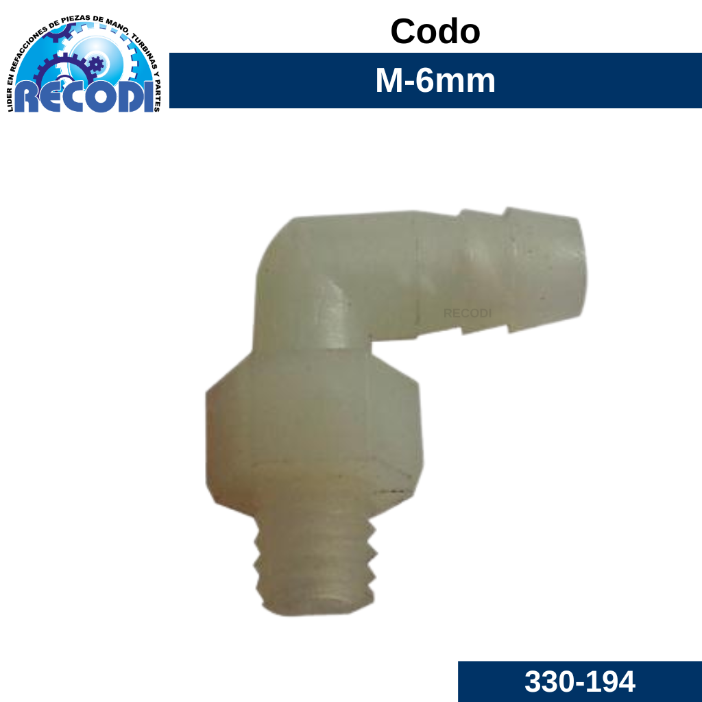 Codo 1/4 M-6mm