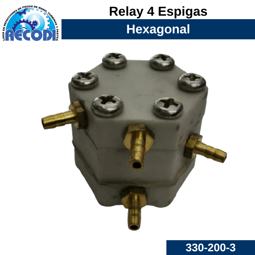 Relay hexagonal plástico