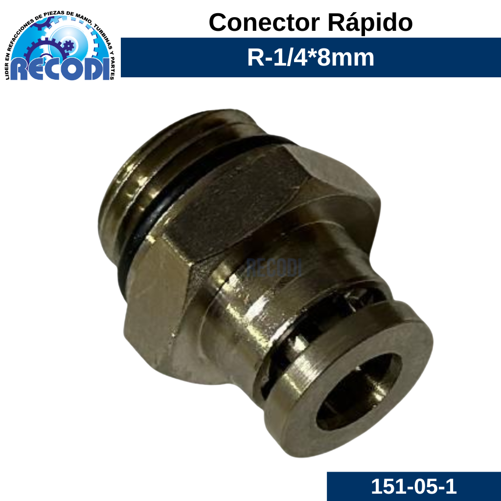 Conector R-1/4 M-8mm