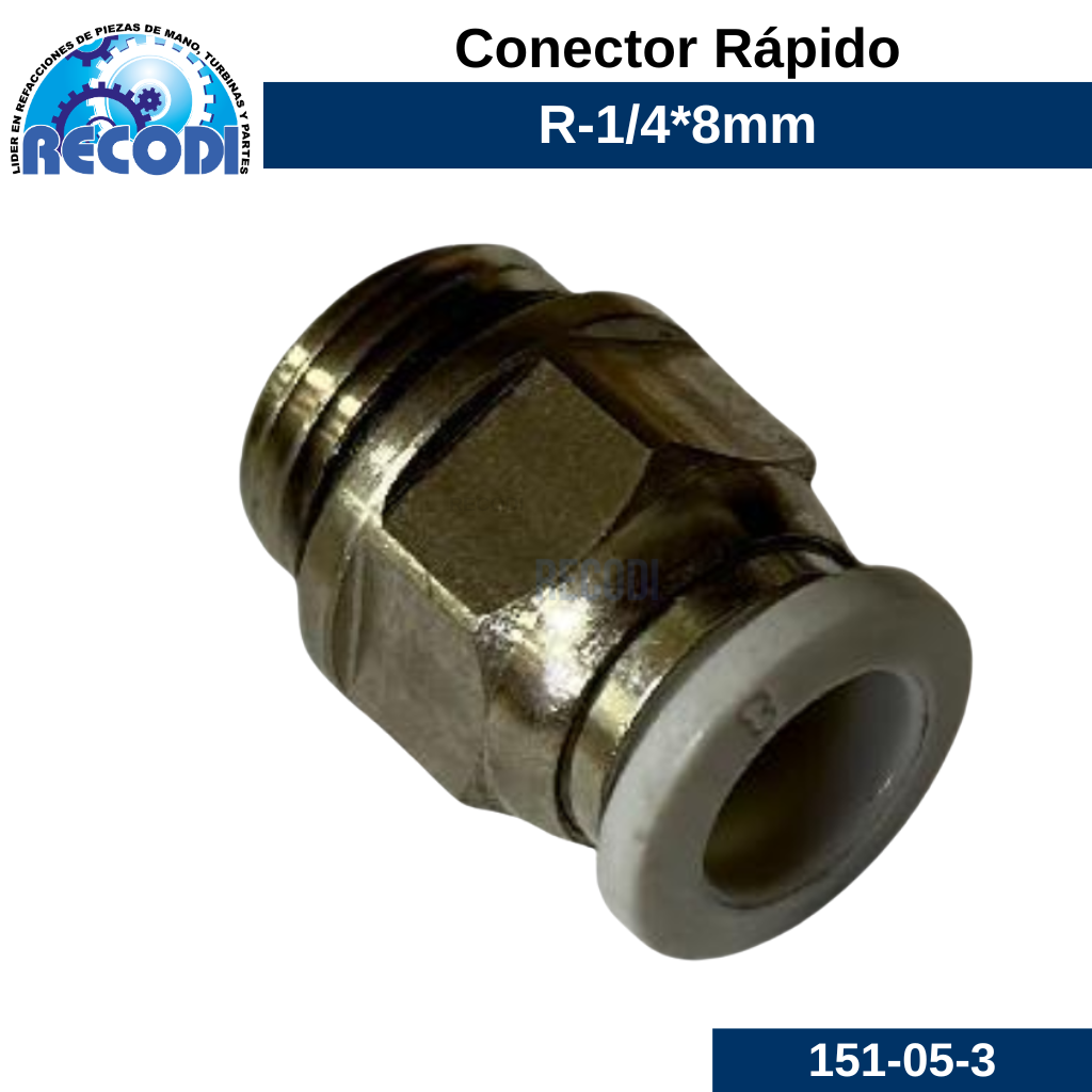 Conector R-1/4 M-8mm