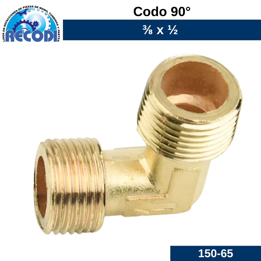 Codo 90° 3/8 x 1/2