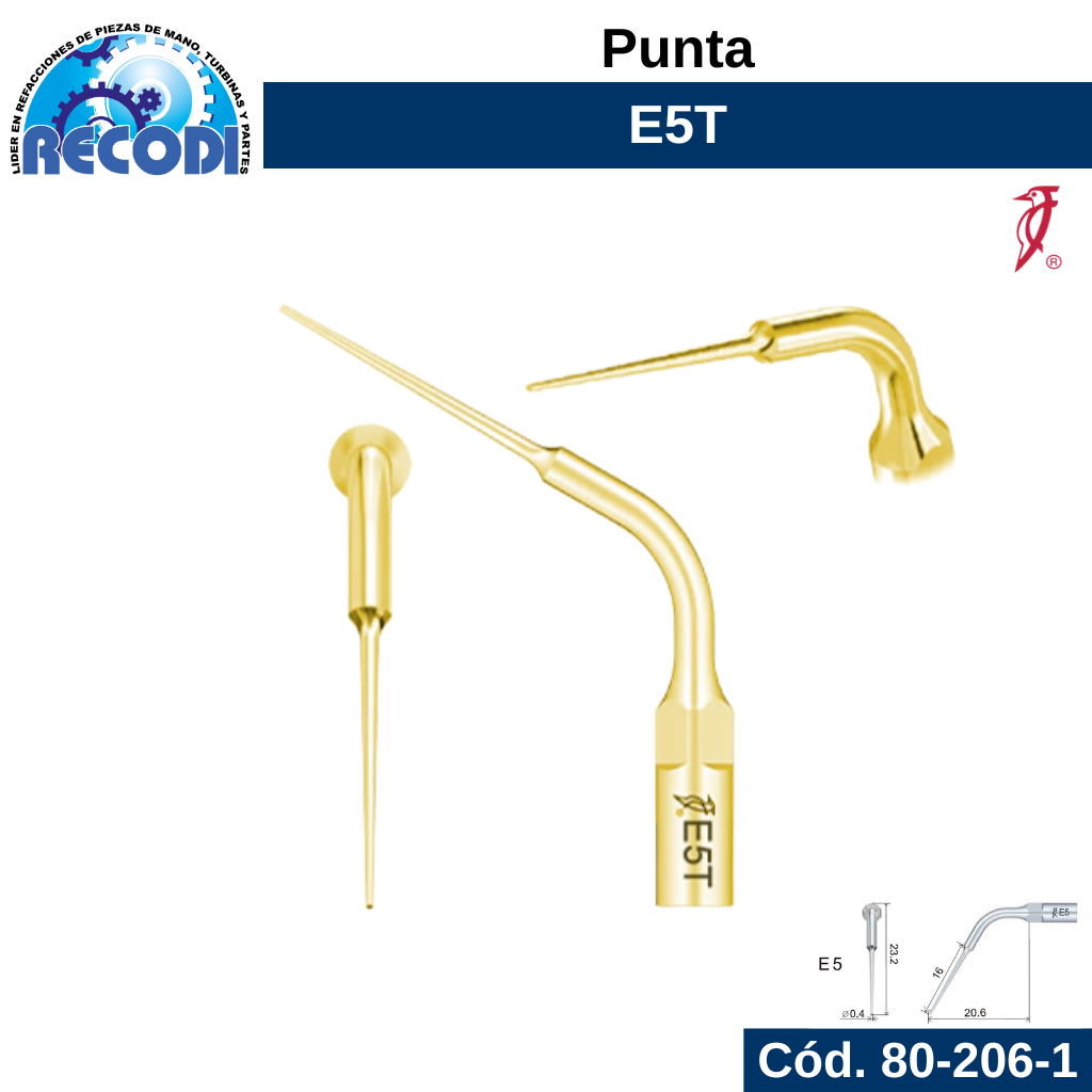 Punta escariador E5T