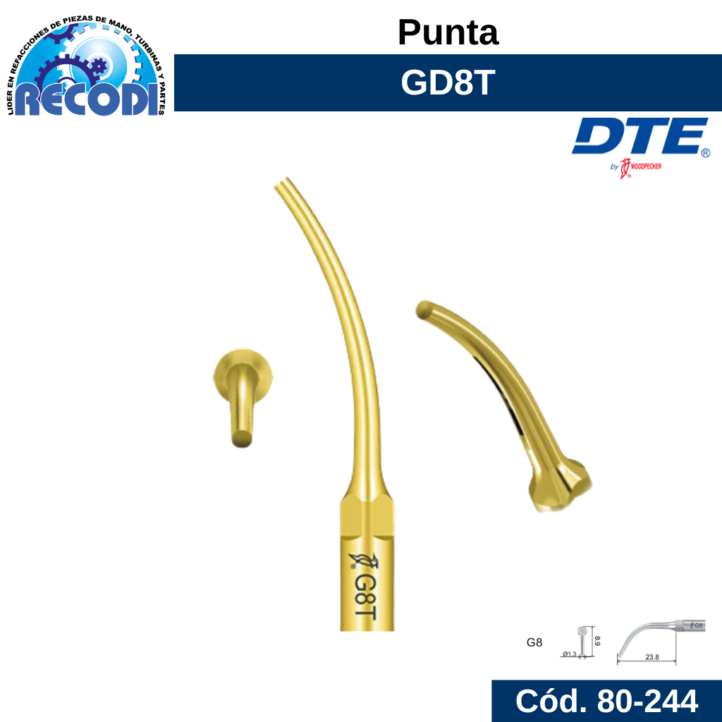 Punta escariador GD8T