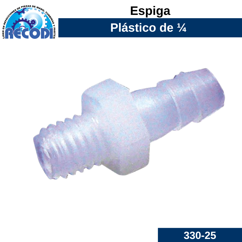 Espiga plástico 1/4