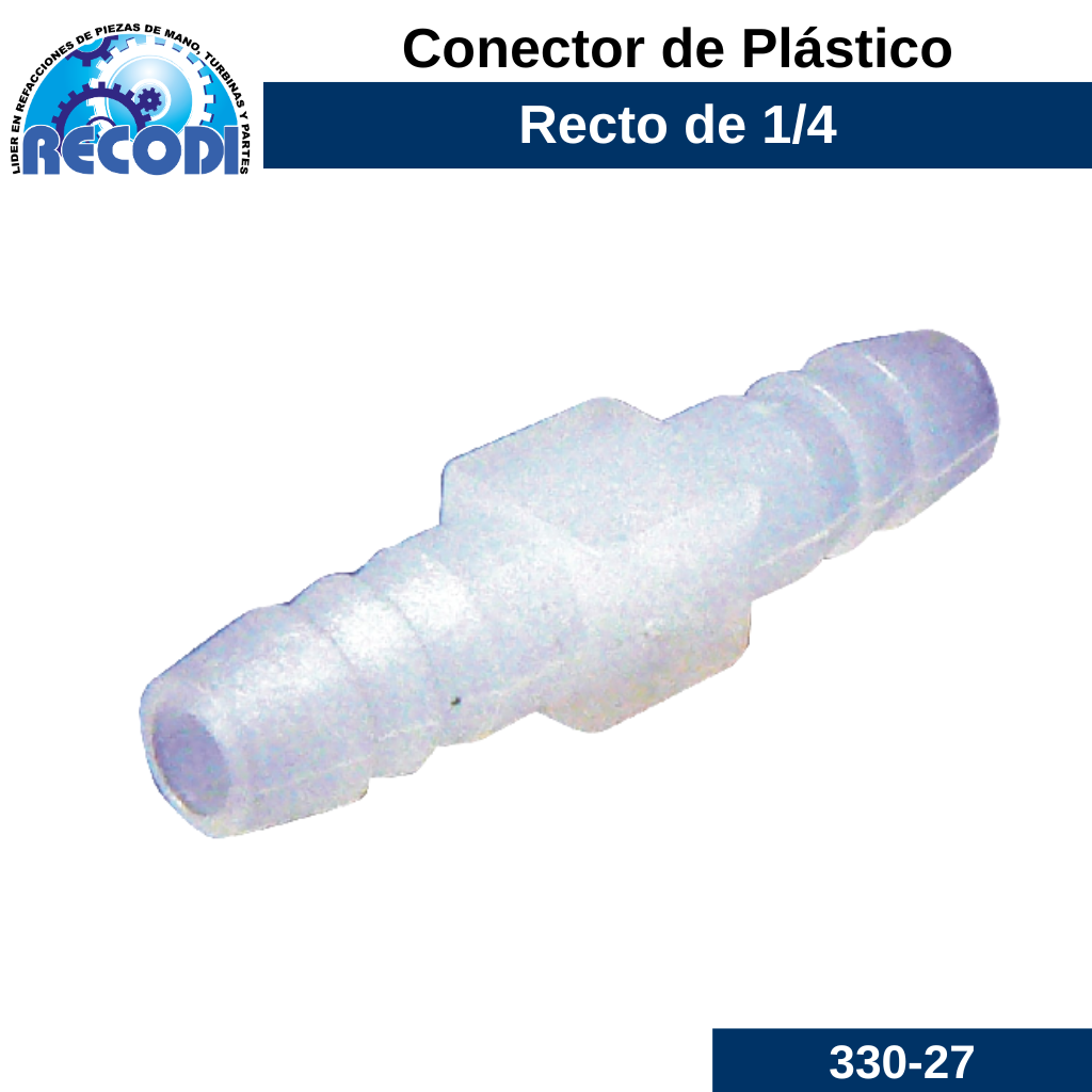 Conector plástico 1/4