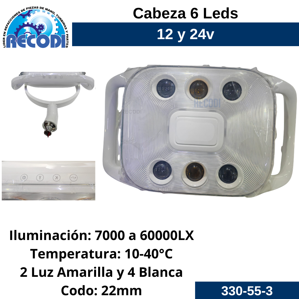 Cabeza 6 led