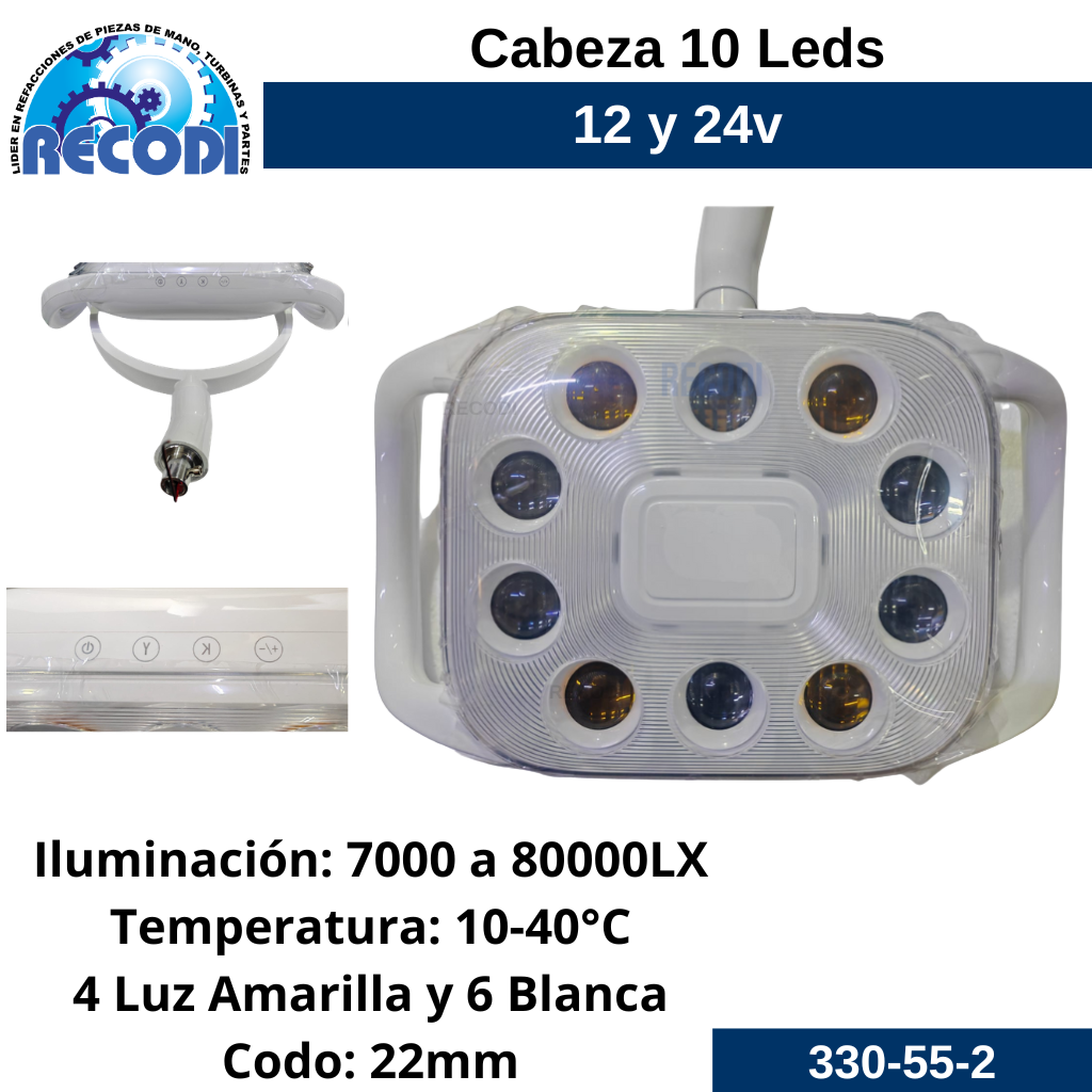 Cabeza 10 leds