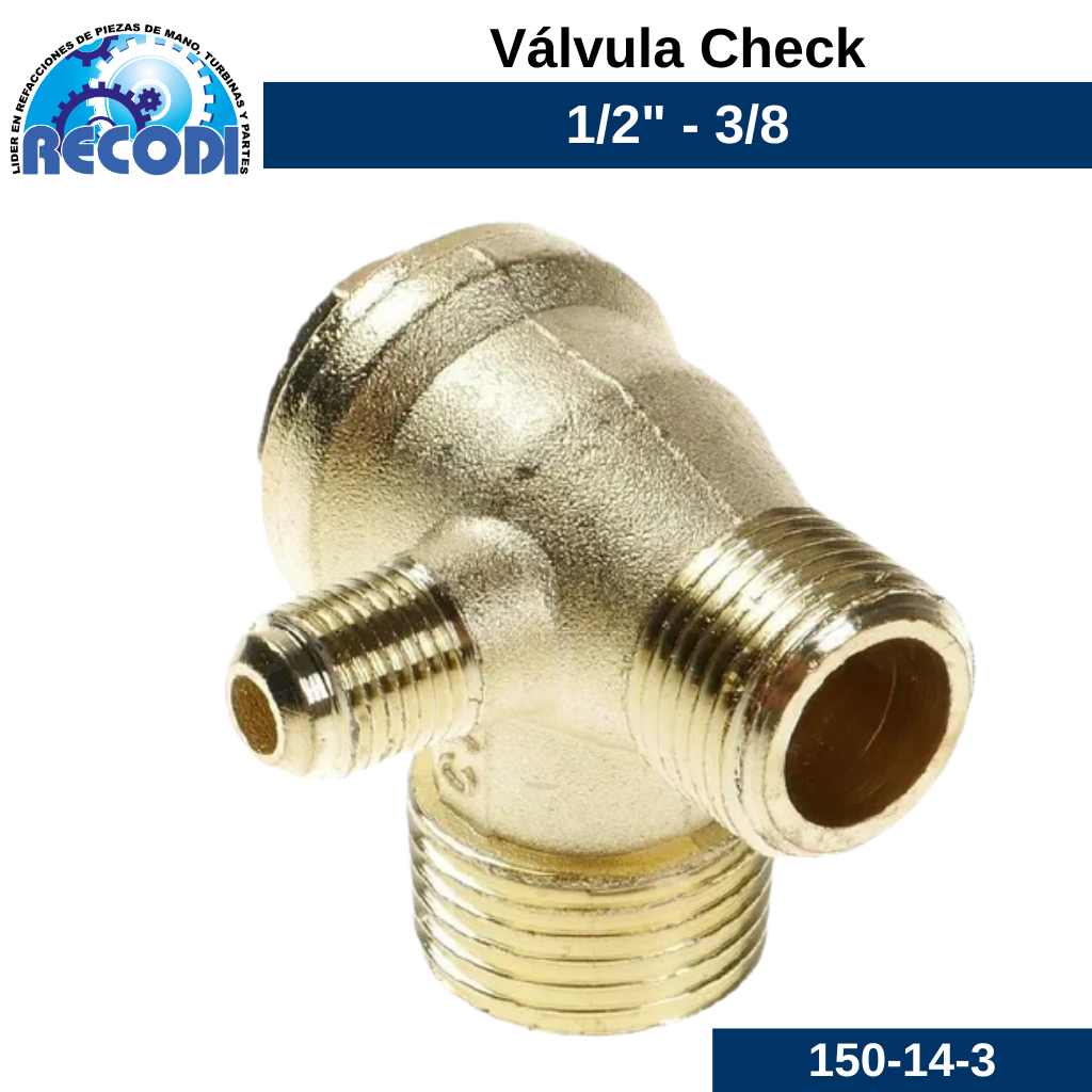 Válvula check 3/8 x 1/2