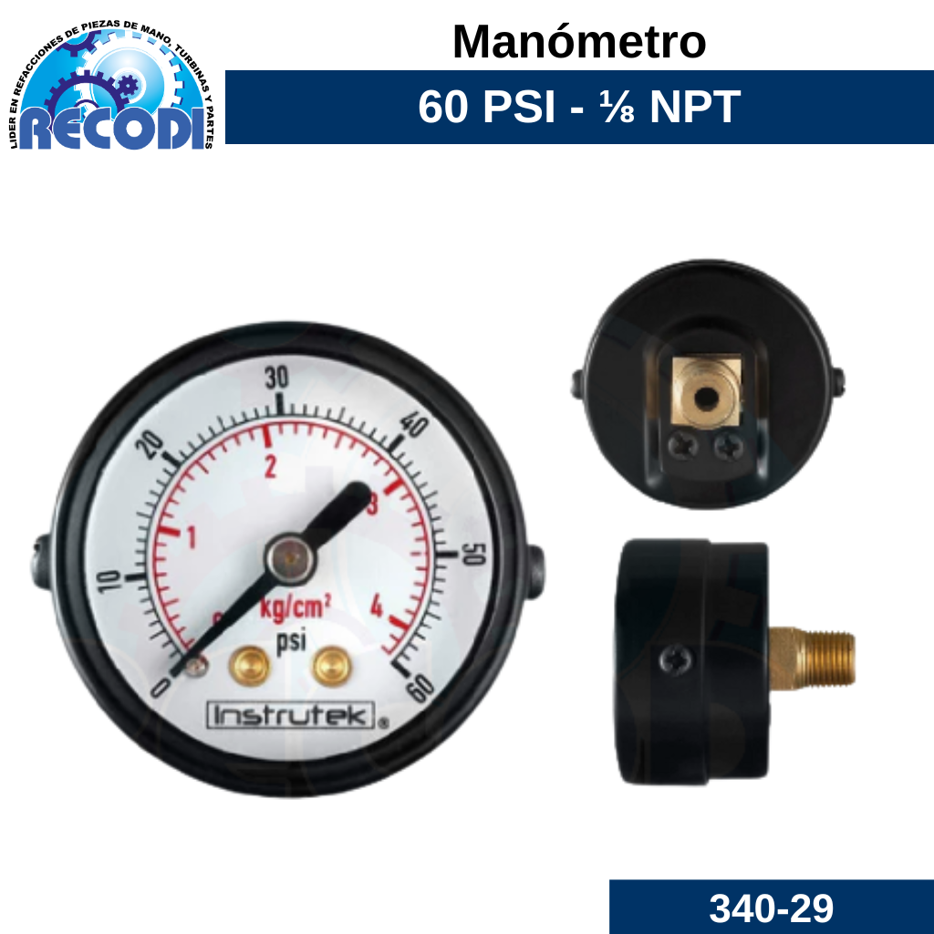 Manómetro 60PSI