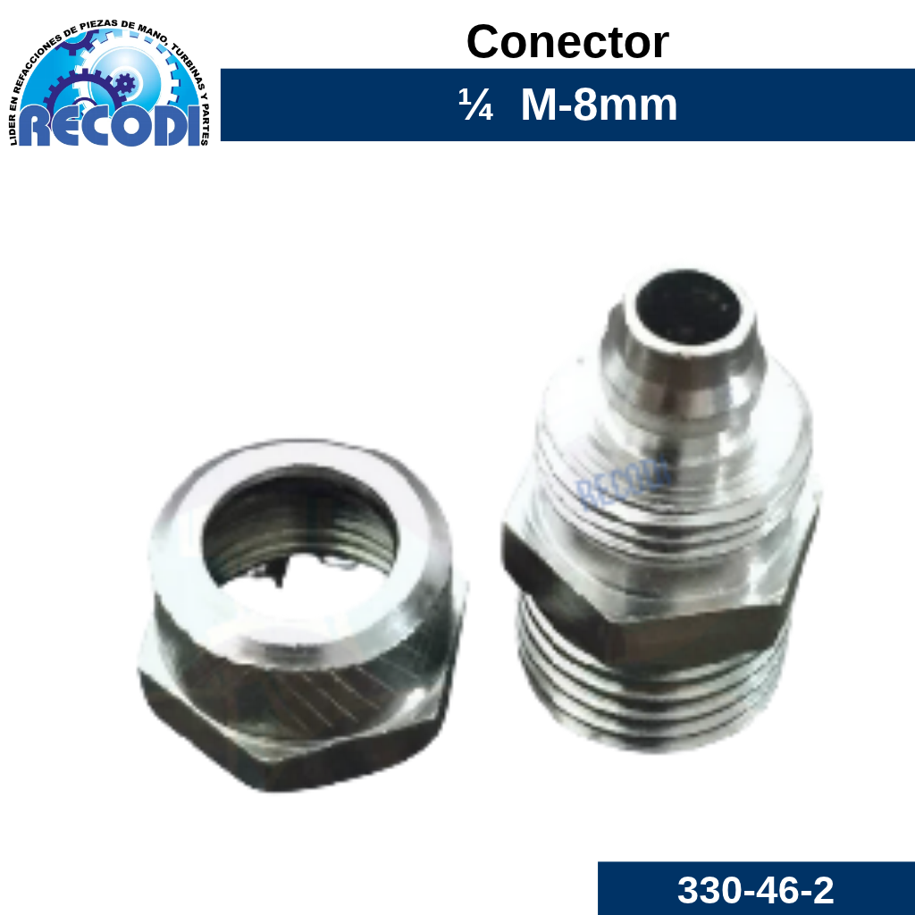 Conector recto 1/4*8mm