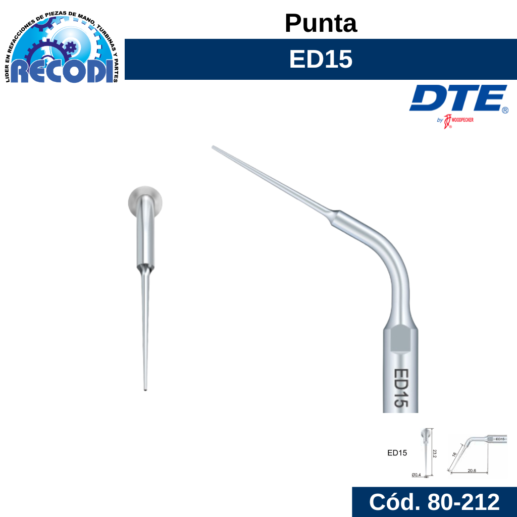 Punta escariador ED15