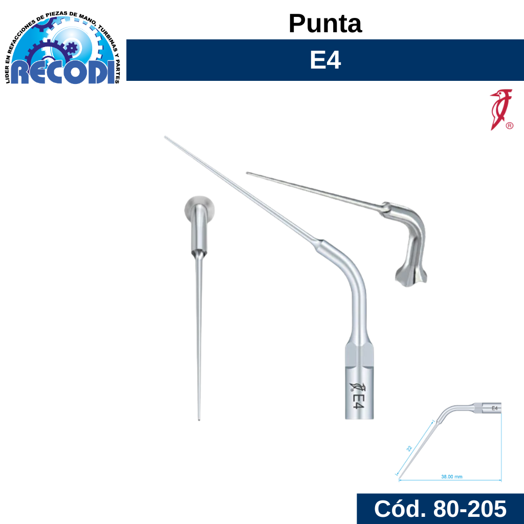 Punta escariador E4