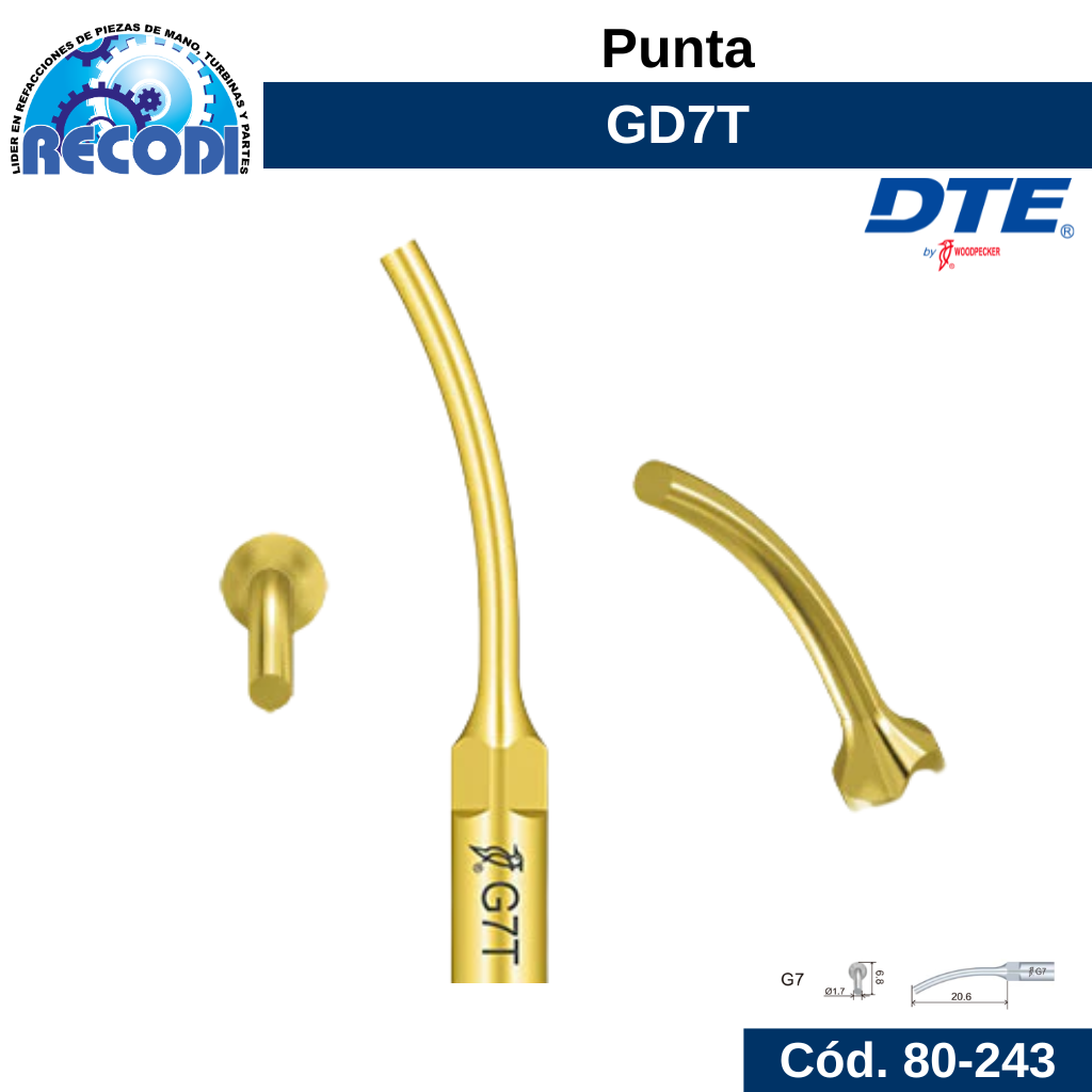 Punta escariador GD7T