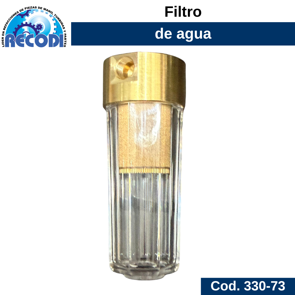 Filtro de agua transparente
