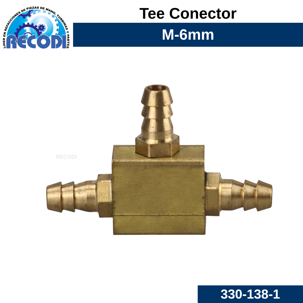 Tee conector M-6mm