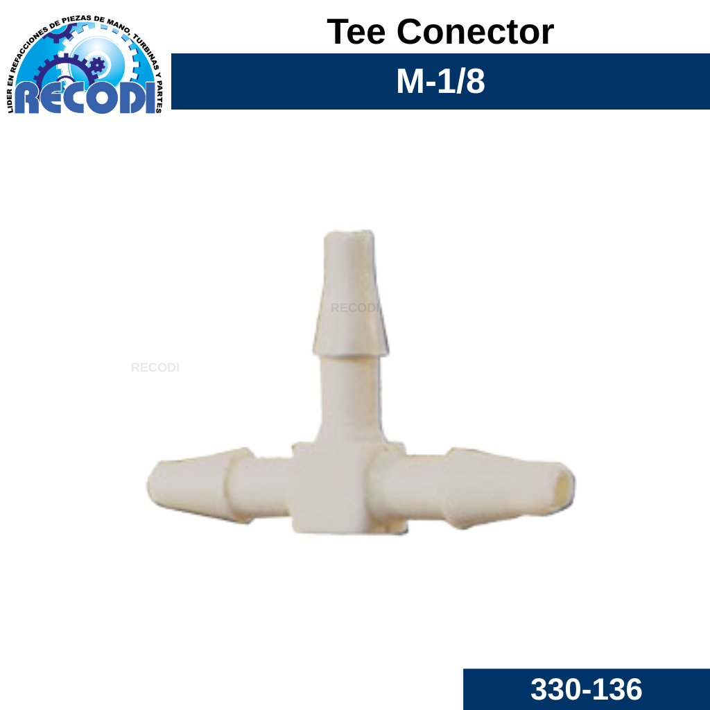 Tee conector M-1/8
