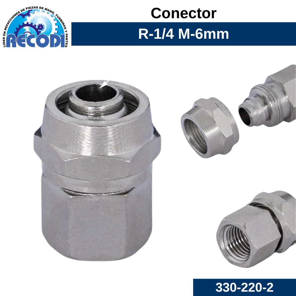 Conector 6x1/4