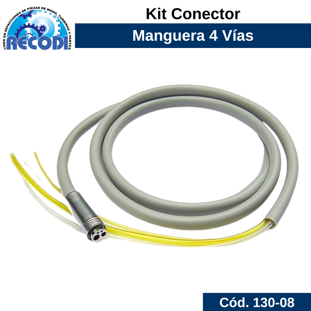 Manguera c/ conector 4 vías metro