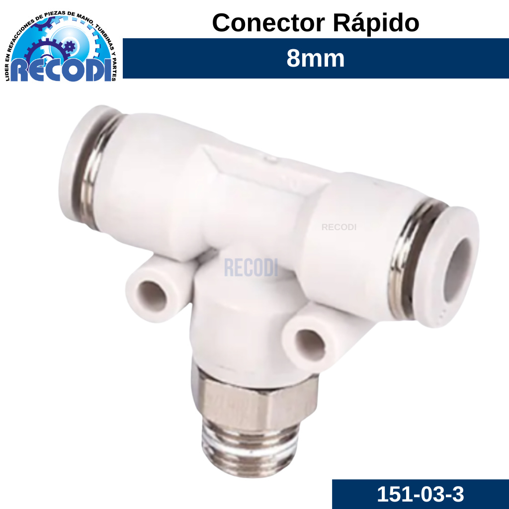 Tee rápida R-1/4 M-8mm