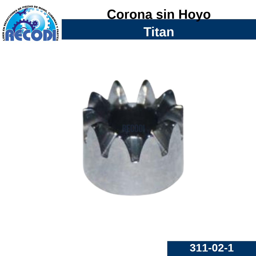 Bevel gear sin hoyo